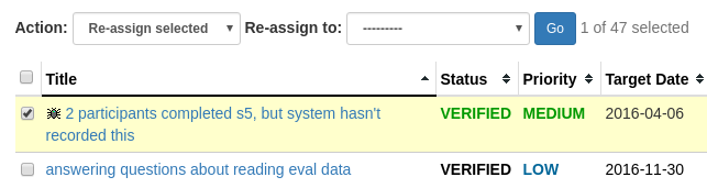 Screenshot of PMT’s bulk admin editor