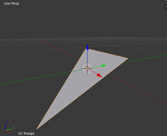 A bigger triangle, with the same slope and position as the first one