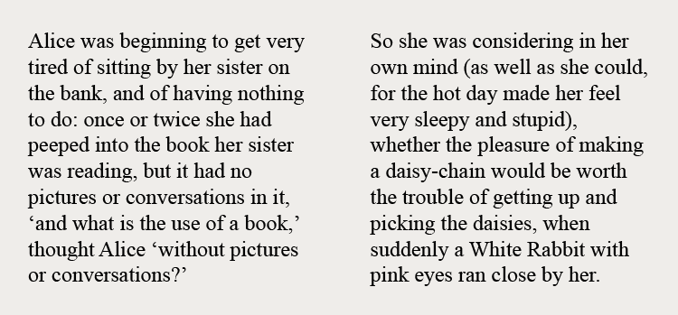 The paragraph of text in a two-column layout. A sighted reader perceives the content flow as top-down, line by line, column by column.